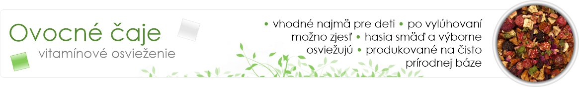 Ovocné čaje kategória TEE.SK