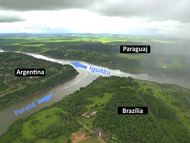 Hranica medzi Braziliou Argentinou a Paraguajom