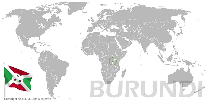 Burundi na mape sveta TEE.SK