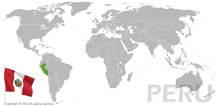 Peru na mape sveta TEE.SK