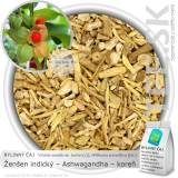 BYLINNÝ ČAJ Ženšen indický – Vitánia snodarná (Ashwagandha) – koreň (40g)