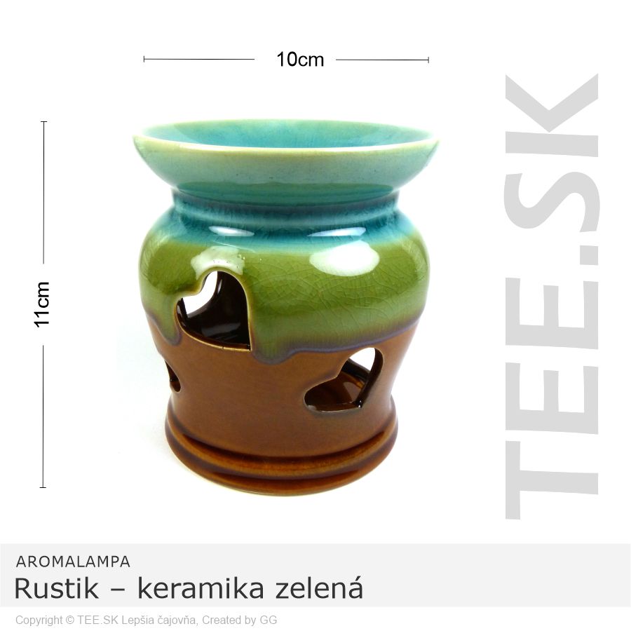 AROMALAMPA Rustik – keramika zelená