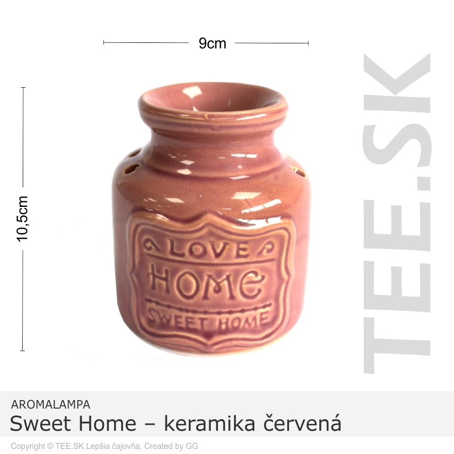 AROMALAMPA Sweet Home – keramika červená