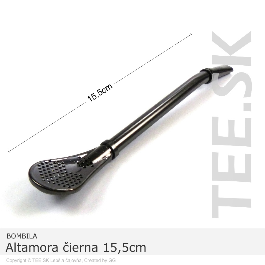 Bombila kovová Altamora čierna (15,5cm)