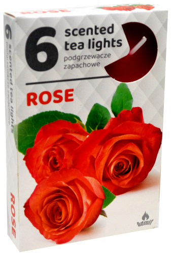 ČAJOVÉ SVIEČKY Ruža (Rose) – 6ks
