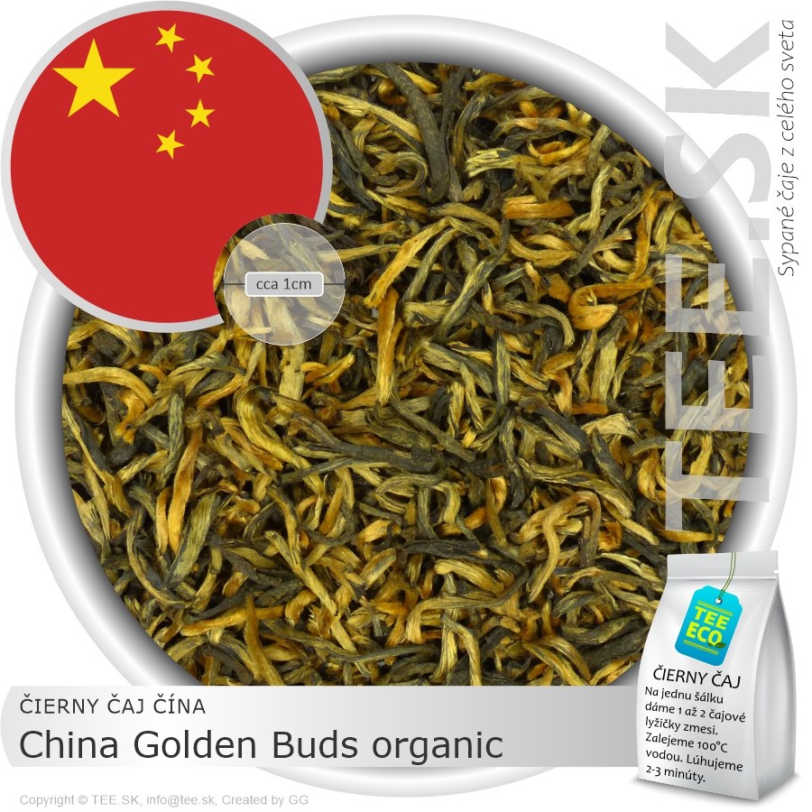 ČIERNY ČAJ ČÍNA – China Golden Buds organic (1kg)