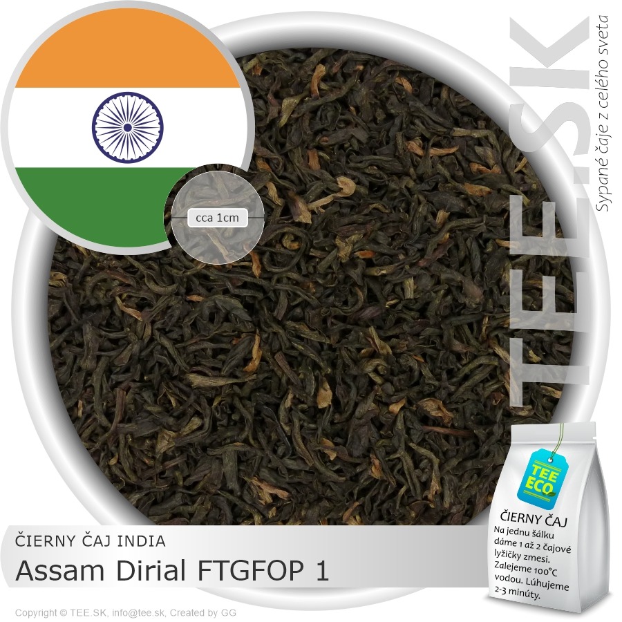 ČIERNY ČAJ INDIA – Assam Dirial FTGFOP 1 (1kg)