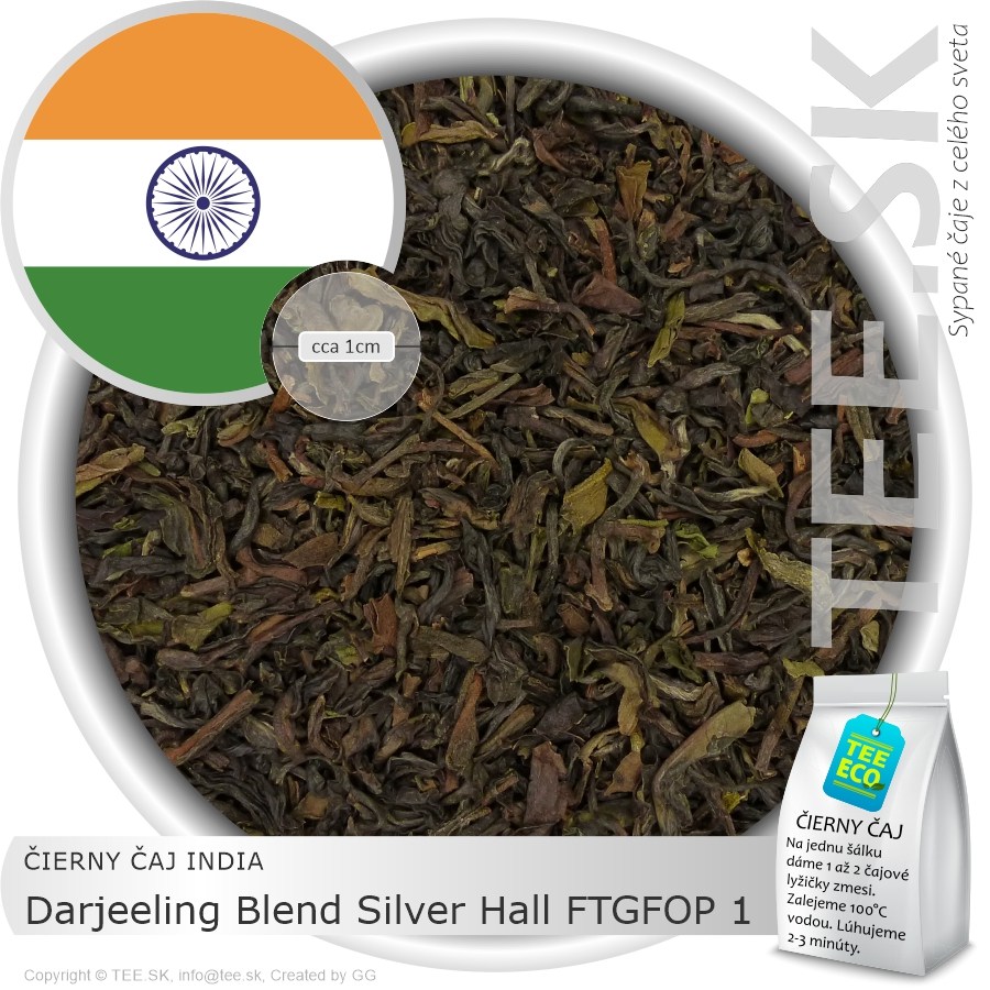 ČIERNY ČAJ INDIA – Darjeeling Blend Silver Hall FTGFOP 1 (50g)