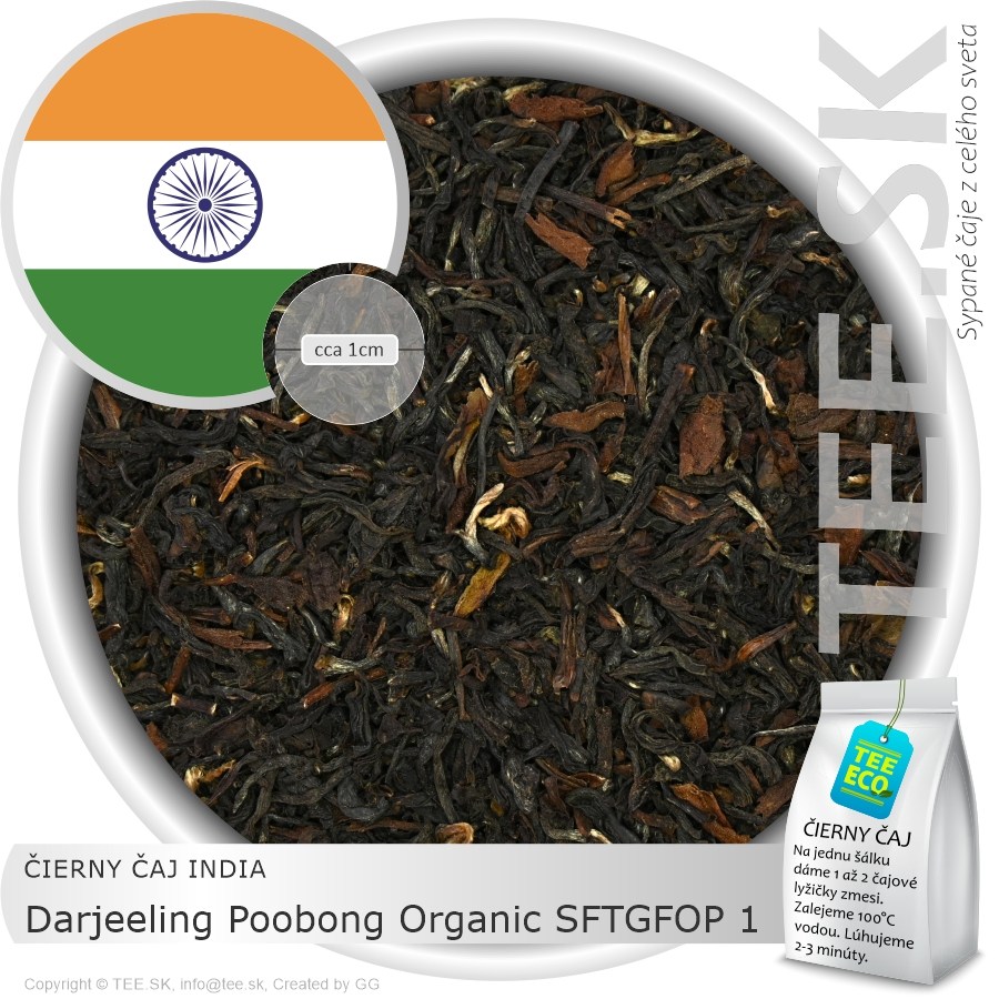 ČIERNY ČAJ INDIA – Darjeeling Poobong Organic SFTGFOP1 (50g)
