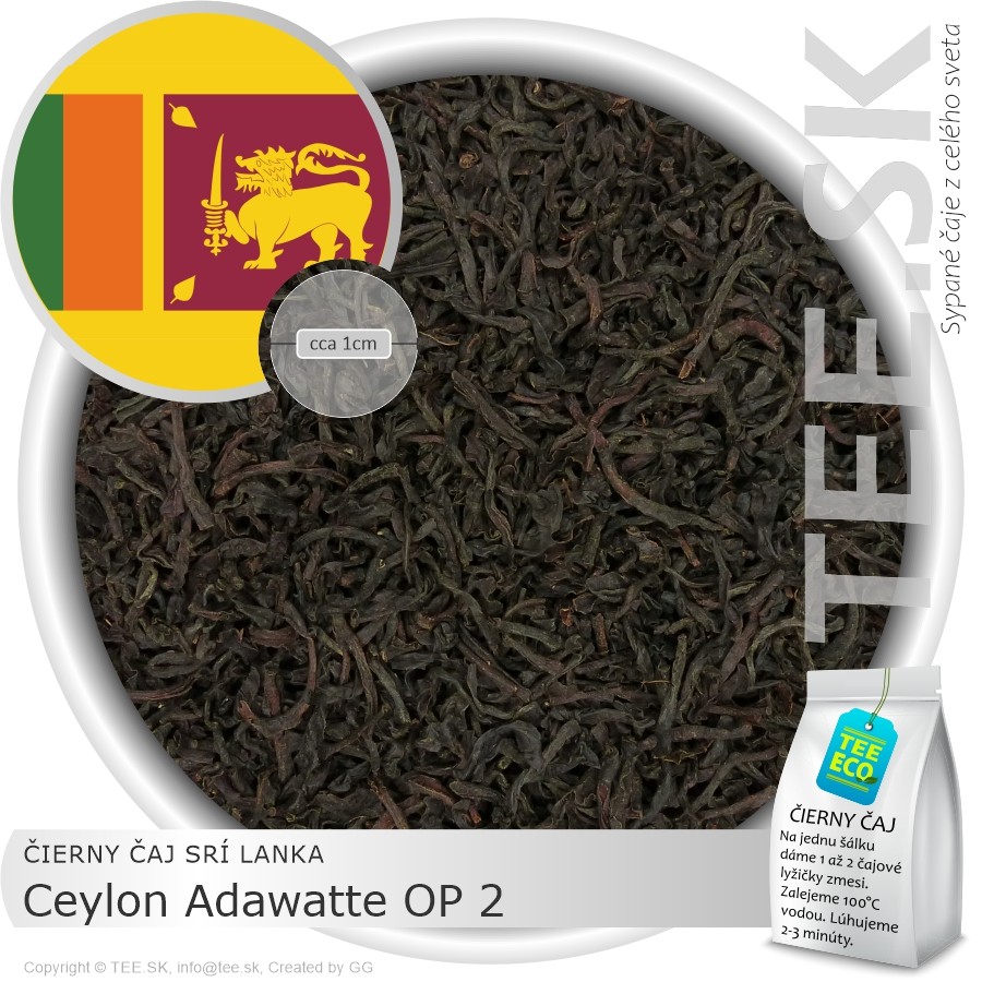 ČIERNY ČAJ SRÍ LANKA – Ceylon Adawatte OP 2 (50g)