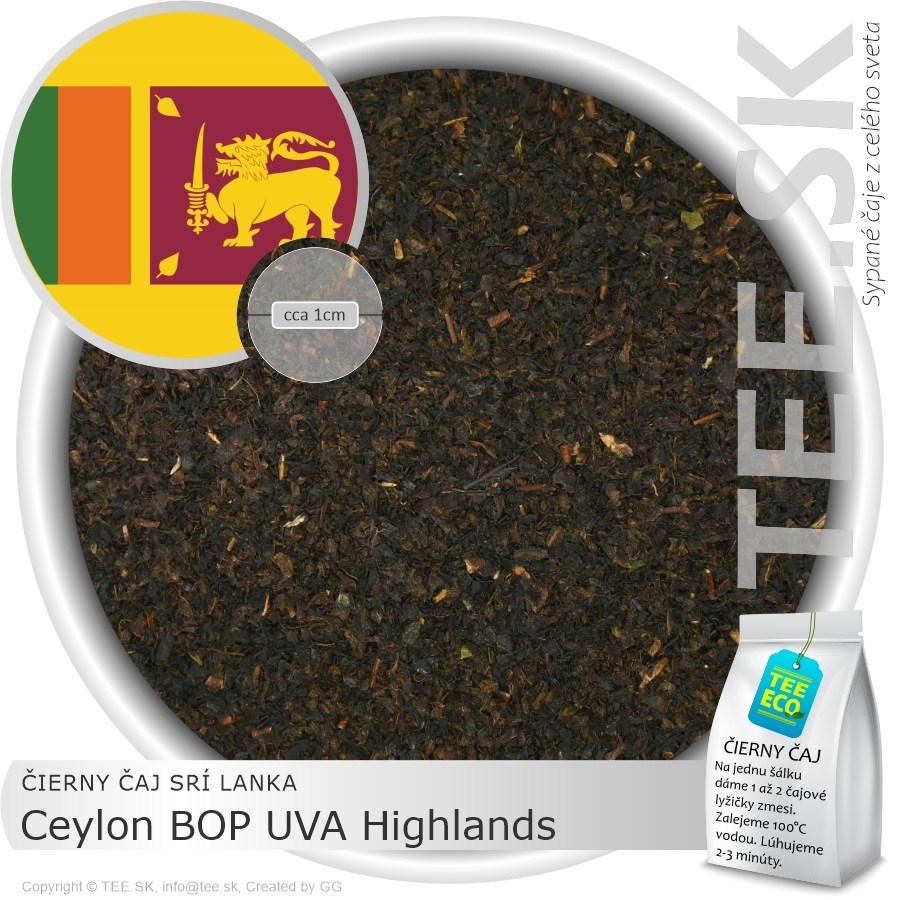 ČIERNY ČAJ SRÍ LANKA – Ceylon BOP UVA Highlands (50g)