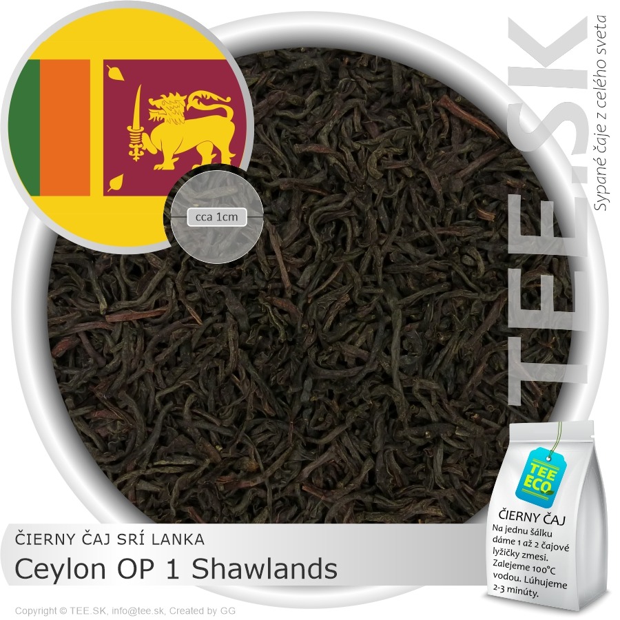 ČIERNY ČAJ SRÍ LANKA – Ceylon OP 1 Shawlands (50g)