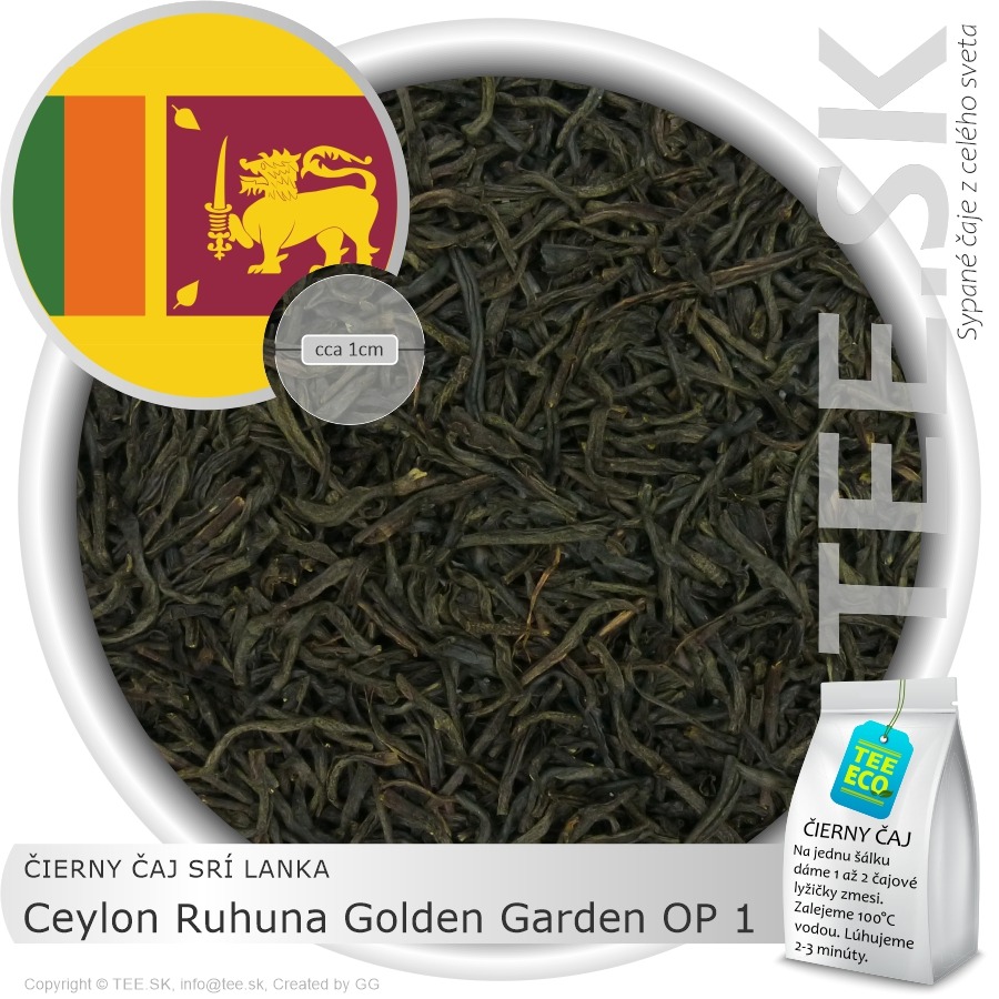 ČIERNY ČAJ SRÍ LANKA – Ceylon Ruhuna Golden Garden OP 1 (50g)