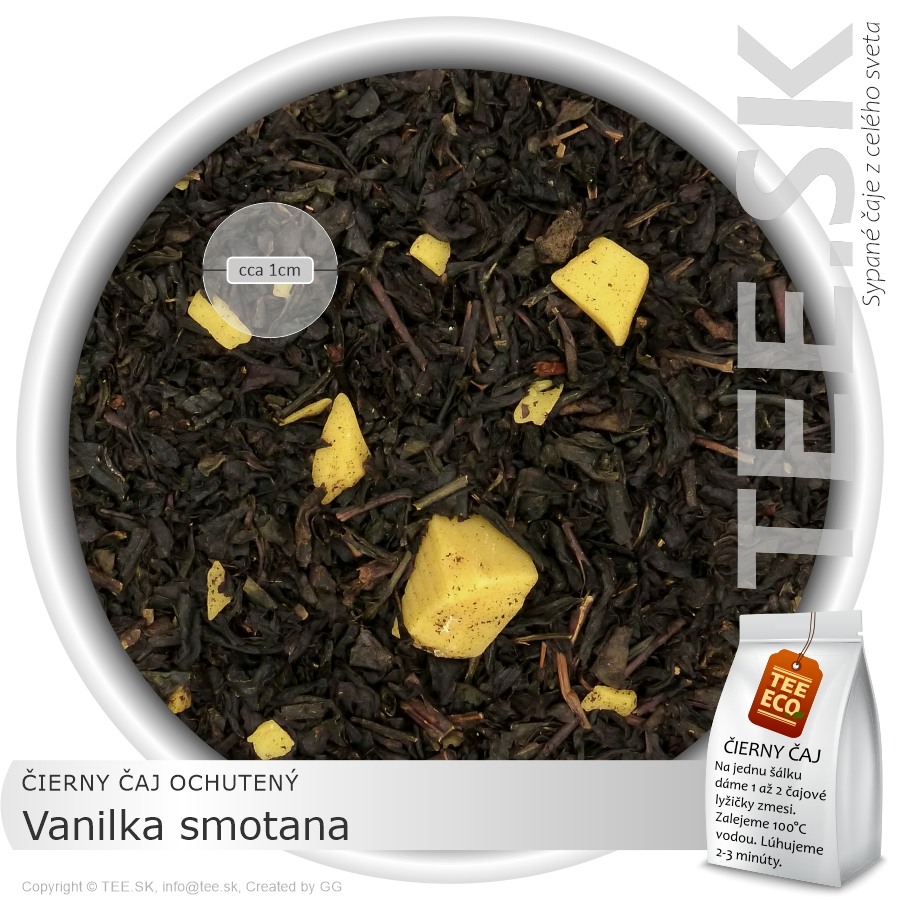 ČIERNY ČAJ OCHUTENÝ Vanilka smotana (50g)