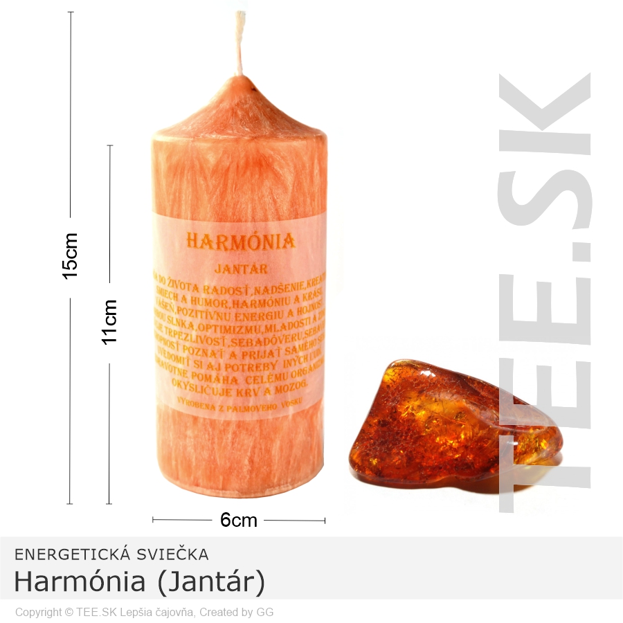 Energetická sviečka – Harmónia (Jantár)