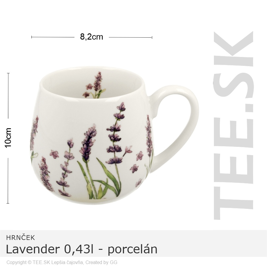 HRNČEK Lavender 0,43l – porcelán – darčeková krabička