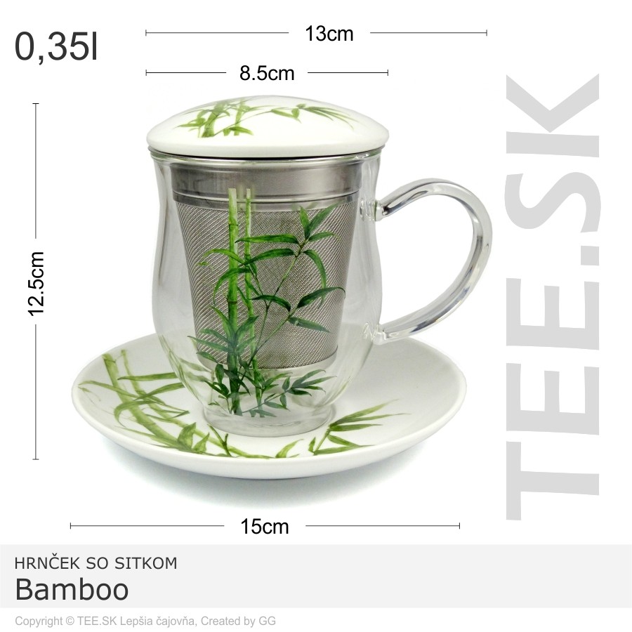 HRNČEK so sitkom Bamboo 0,35l – porcelán