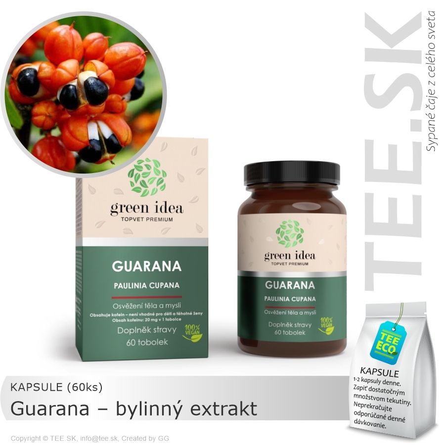 KAPSULE Guarana – bylinný extrakt (60 kapsúl)