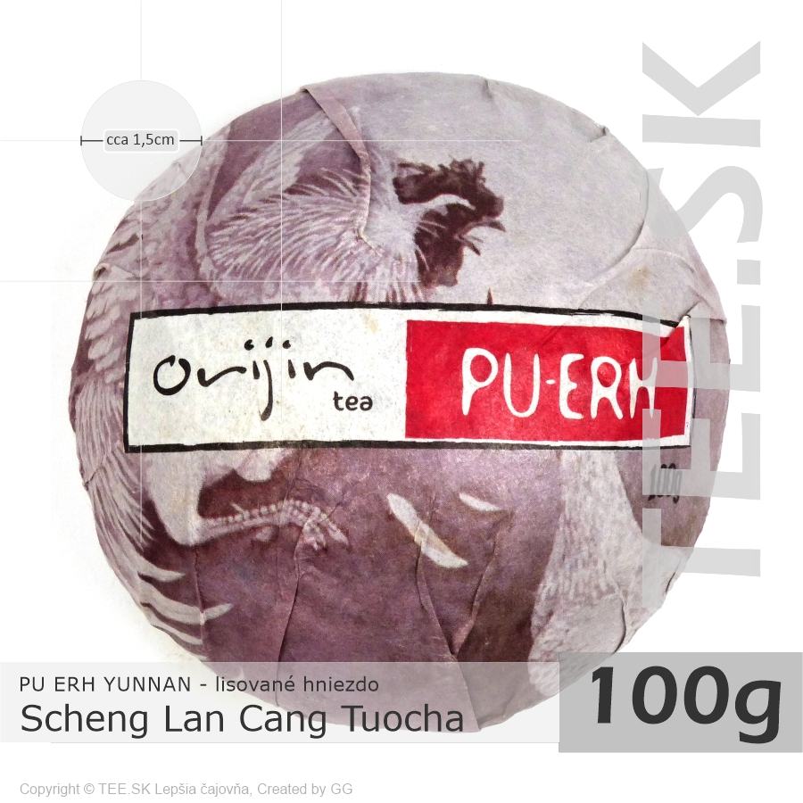 PU ERH Yunnan Scheng Lan Cang Tuocha (100g) - lisované hniezdo