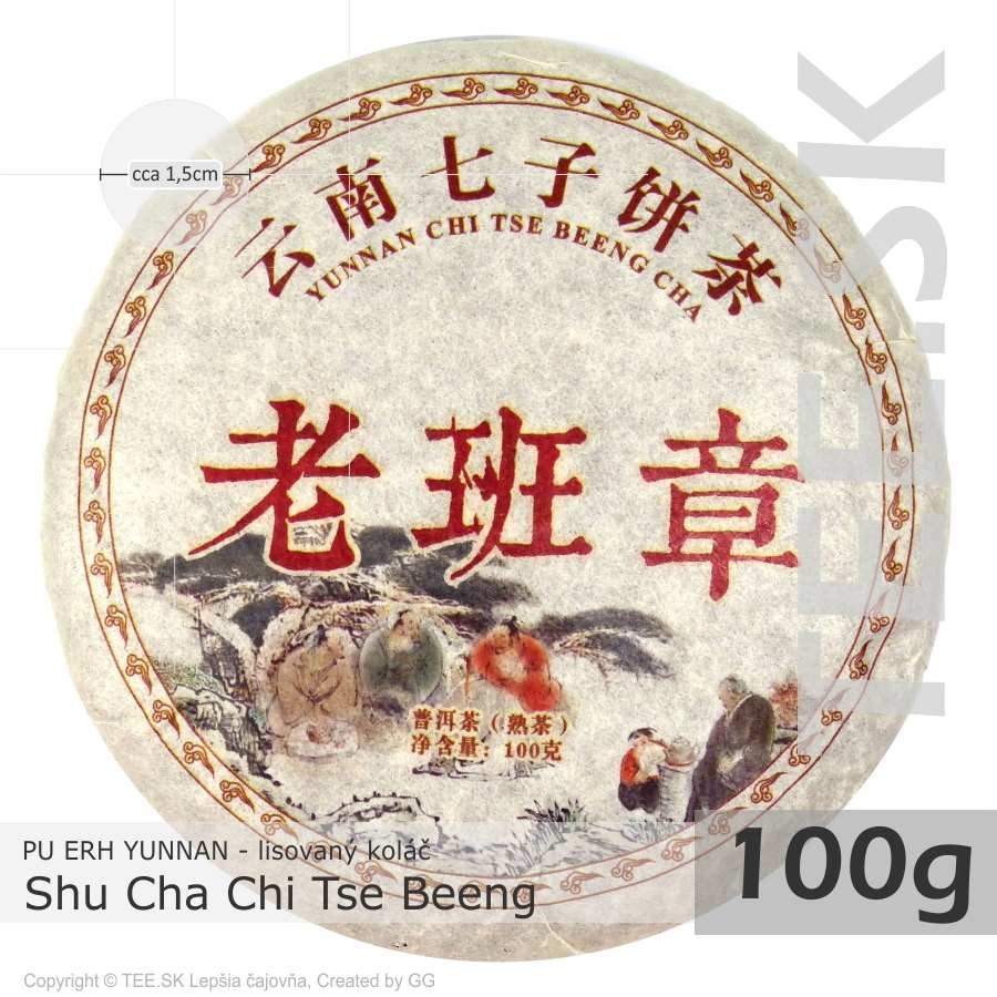 PU ERH Yunnan Shu Cha Chi Tse Beeng (100g) – lisovaný koláč