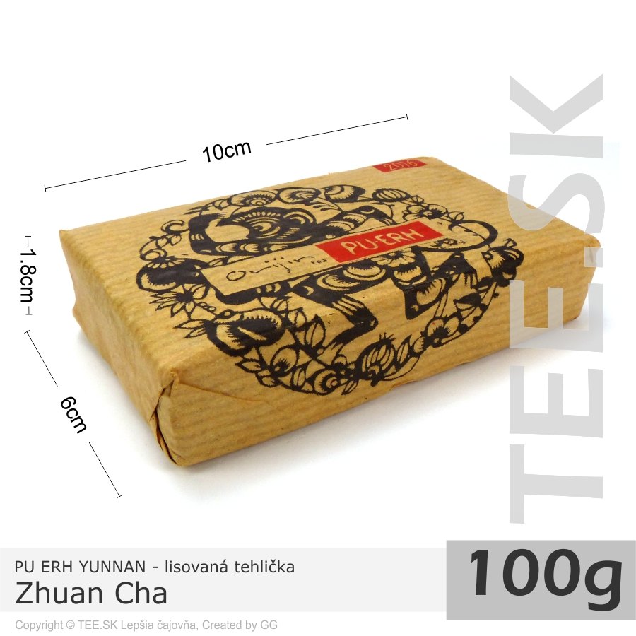PU ERH Yunnan Shu Zhuan Cha - lisovaná tehlička (100g)