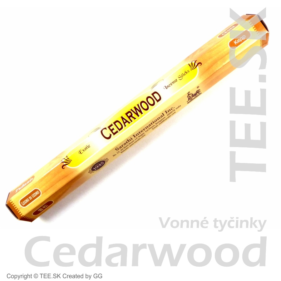 Vonné tyčinky Cedarwood 20ks (Cédrove drevo)