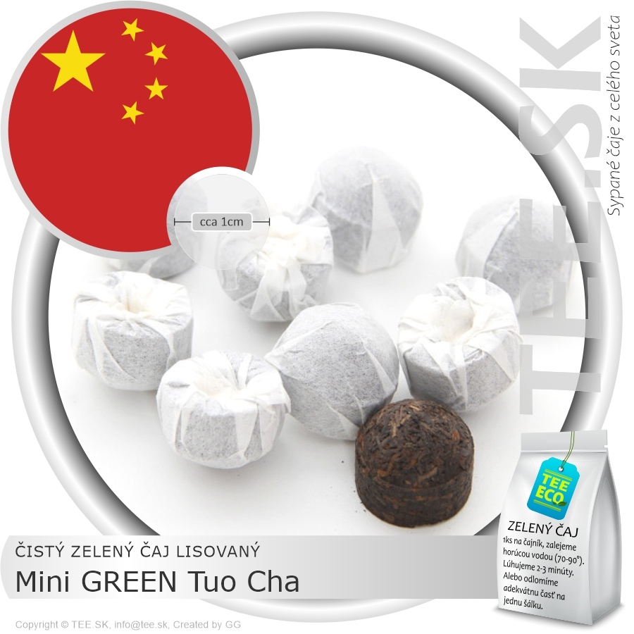 ZELENÝ ČAJ ČÍNA Mini GREEN Tuo Cha (50g)