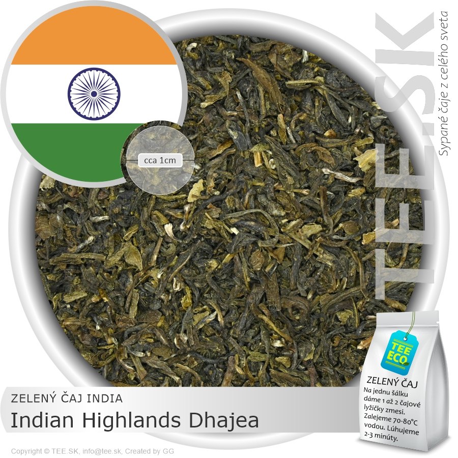 ZELENÝ ČAJ INDIA – Darjeeling Indian Highlands Dhajea (50g)