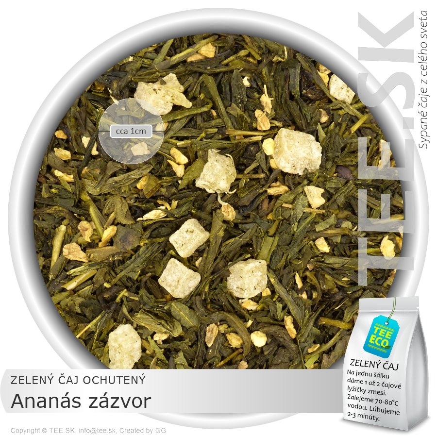 ZELENÝ ČAJ OCHUTENÝ Ananás zázvor (50g)