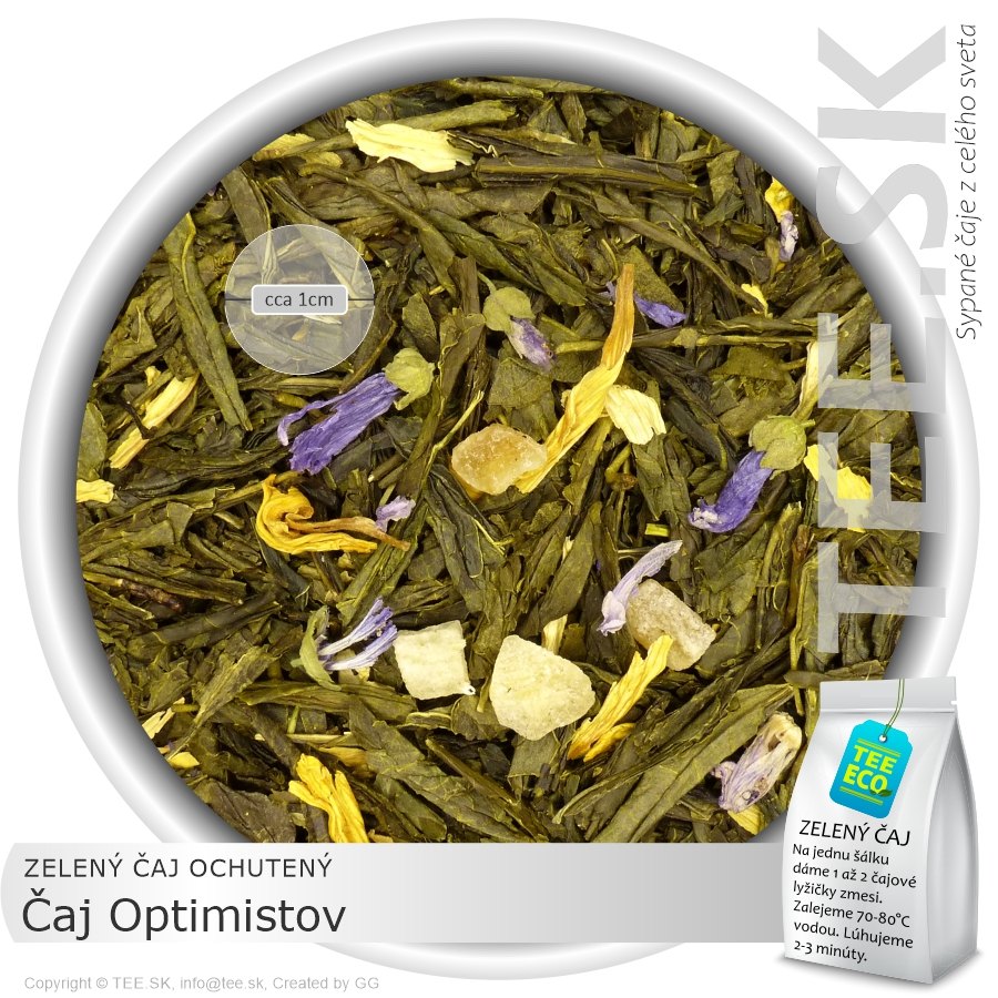ZELENÝ ČAJ OCHUTENÝ Čaj Optimistov (50g)