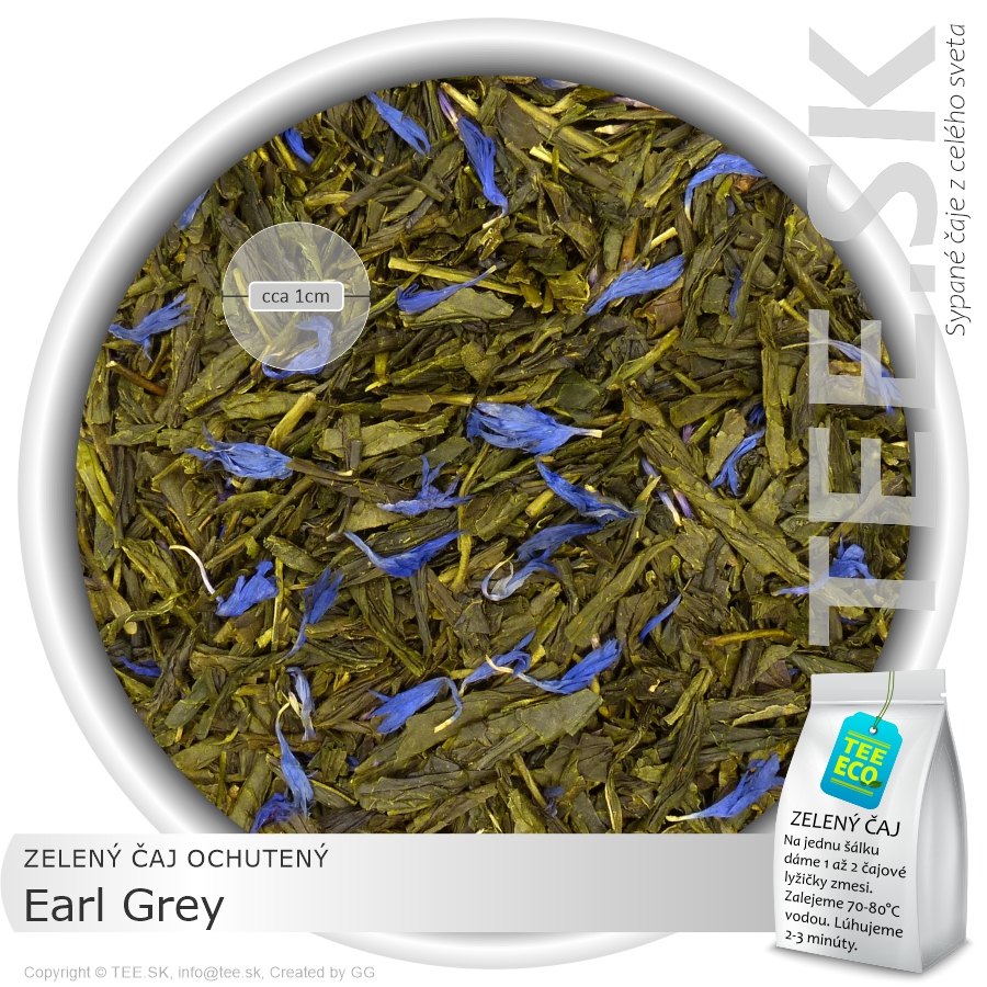 ZELENÝ ČAJ OCHUTENÝ Earl Grey (50g)