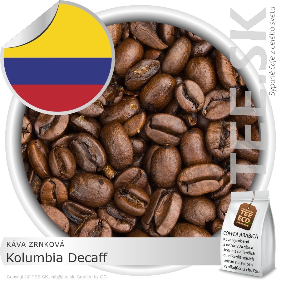 ZRNKOVÁ KÁVA ČISTÁ Kolumbia decaff (bezkofeinová) (1kg)