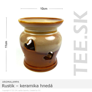 AROMALAMPA Rustik – keramika hnedá