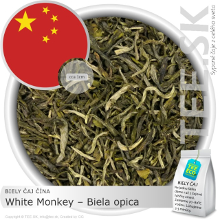 BIELY ČAJ China White Monkey – Biela opica (25g)