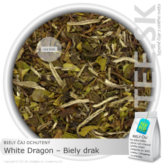 BIELY ČAJ OCHUTENÝ White Dragon – Biely drak (25g)