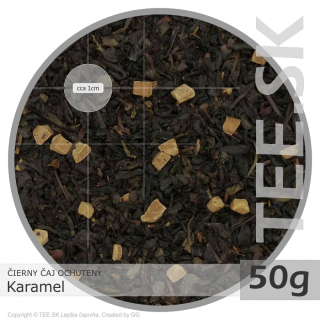 ČIERNY ČAJ OCHUTENÝ Karamel (50g)