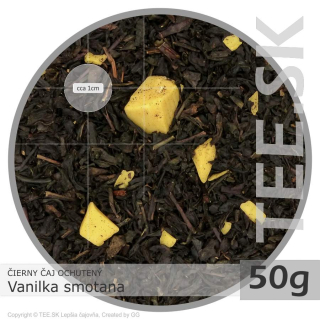 ČIERNY ČAJ OCHUTENÝ Vanilka smotana (50g)