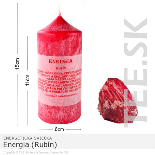 Energetická sviečka – Energia (Rubín)