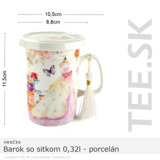 HRNČEK Barok so sitkom 0,32l – porcelán – darčeková krabička