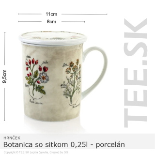 HRNČEK Botanica so sitkom 0,25l – porcelán