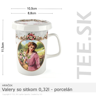 HRNČEK Valery so sitkom 0,32l – porcelán – darčeková krabička