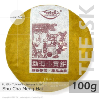 PU ERH Yunnan Shu Cha Meng Hai (100g) – lisovaný koláč