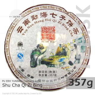 PU ERH Yunnan Shu Cha Qi Zi Bing (357g) – lisovaný koláč