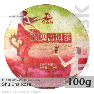 PU ERH Yunnan Shu Cha Rose (100g) – lisovaný koláč