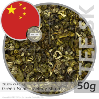 ZELENÝ ČAJ ČÍNA – Green Snail - Zelený slimák (50g)
