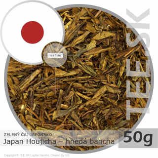 ZELENÝ ČAJ JAPONSKO – Japan Houjicha – hnedá bancha (50g)