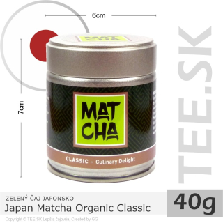 ZELENÝ ČAJ JAPONSKO – Japan Matcha Organic Classic (40g)