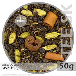 ZELENÝ ČAJ OCHUTENÝ Štyri živly (50g)